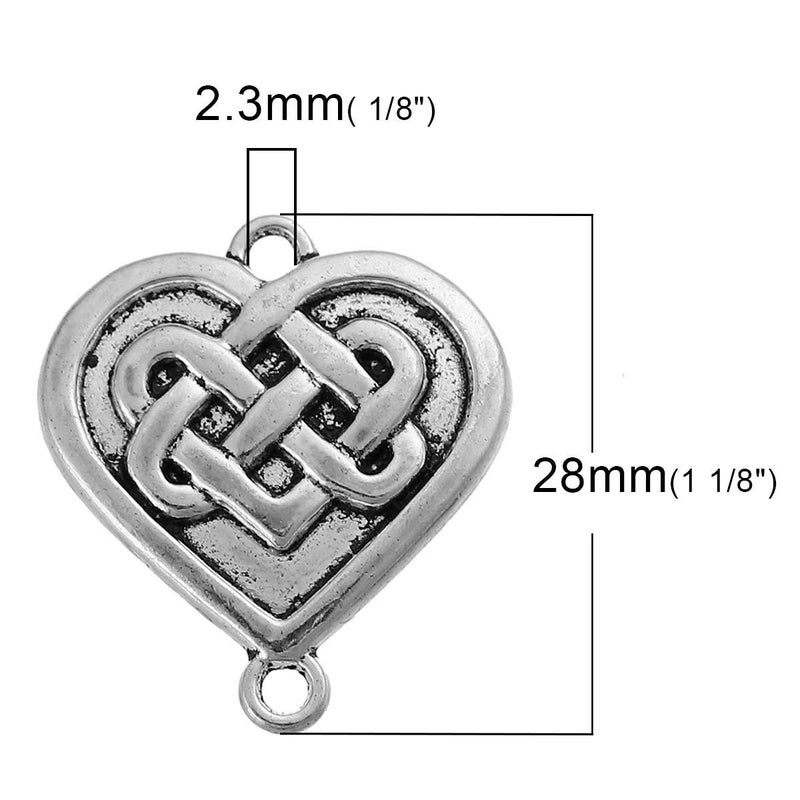 JGFinds Celtic Knot Connector Charms, Silver Tone Findings, 80 Pack (20 of Each Style) - Endless Irish Knot, Tibetan, Rune Charm, Wiccan, or Celtic Jewelry - Image 3